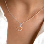 Sterling Silver Crescent Moon Necklace, thumbnail 1 of 5