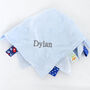 Personalised Blue Comforter With Taggies, thumbnail 2 of 7