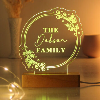 Personalised Floral LED Night Light, 11 of 12