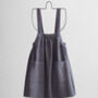 Dark Grey Textured Cotton Canela Handmade Skirt, thumbnail 1 of 4
