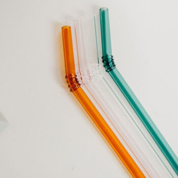 Fae Borosilicate Glass Reusable Straws Pack Of Four, 2 of 5