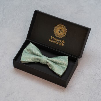 Sage Green Wedding Tie Set And Socks Groomsmen Gift, 3 of 12