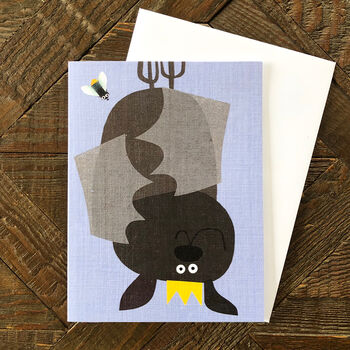 Mini Bat Greetings Card, 4 of 5