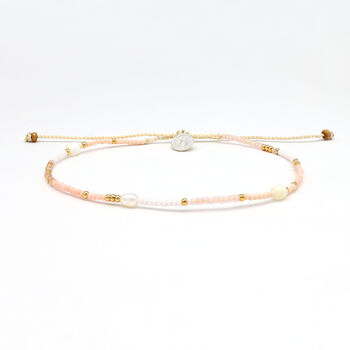 Cinta Pearl Beaded Surf Anklet Giada Collection, 4 of 6