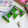 Personalised Paint Your Own Safari Animal Wooden Letter, thumbnail 8 of 9