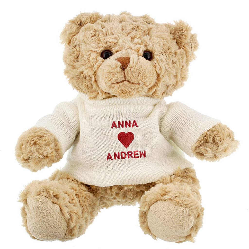 personalised teddy bear valentines