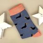 Bamboo Little Sausage Dogs Socks In Blue, thumbnail 1 of 2