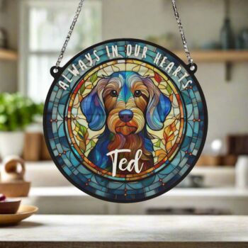 Dachshund Wirehaired Memorial Suncatcher, 4 of 6