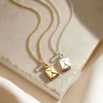 Personalised Mini Message Envelope Necklace, 3 of 7