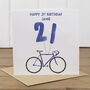 Personalised Bike 21st Birthday Card, thumbnail 1 of 3