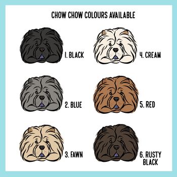 Chow Chow Custom Dog T Shirt, 5 of 6