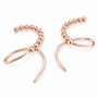 Illusion Beaded Double Hoop Spiral Single Piercing Earrings, thumbnail 5 of 6