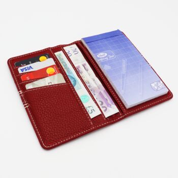 Red Leather Cricket Notebook Wallet, 5 of 8