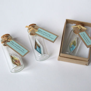 Tiny Personalised Paper Ship In A Bottle, 2 of 10