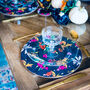 Cherry Blossom Navy Floral Melamine Placemats, thumbnail 9 of 11