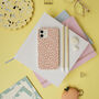 Pink Rain Dots Biodegradable Phone Case, thumbnail 7 of 7