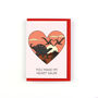 You Make My Heart Saur Dinosaur Greeting Card, thumbnail 2 of 3