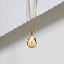 Diamond Teardrop Urn Necklace 18 K Gold Plated Silver, thumbnail 5 of 5