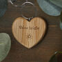 Send With Love 'Shine Bright' Oak Heart Keyring | Key Accessory | Handbag Accessory, thumbnail 1 of 2