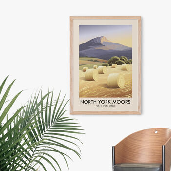 North York Moors National Park Travel Poster Art Print, 4 of 8