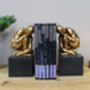 Black And Gold Adonis Bookends – Naked Man Retro Style, thumbnail 1 of 5
