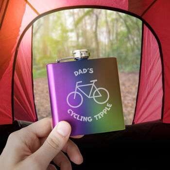 Personalised Cycling Tipple Hip Flask, 3 of 6