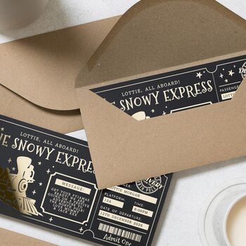 Personalised Christmas Train Ticket Gift Voucher, 6 of 8