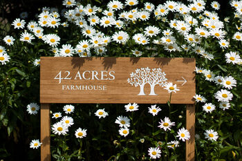 Extra Large Outdoor Wooden Sign With Posts, 2 of 12