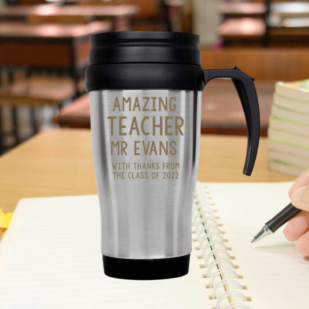 personalised teacher coffee travel mug