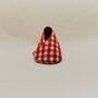 Red Gingham Fabric Eco Baby Shoes, Baby's Gift, thumbnail 3 of 8