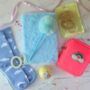 Gift Box For Girls – Fluffy Notebook And Self Care Treats – Blue Edition, thumbnail 2 of 10