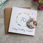 70th Birthday Personalised Photo Magnet Card, thumbnail 1 of 7