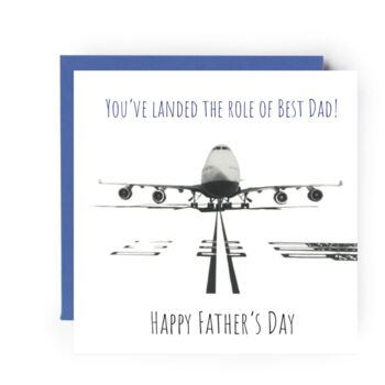 Landed Best Role Of Dad Aviation Fathers Day Card, 2 of 4