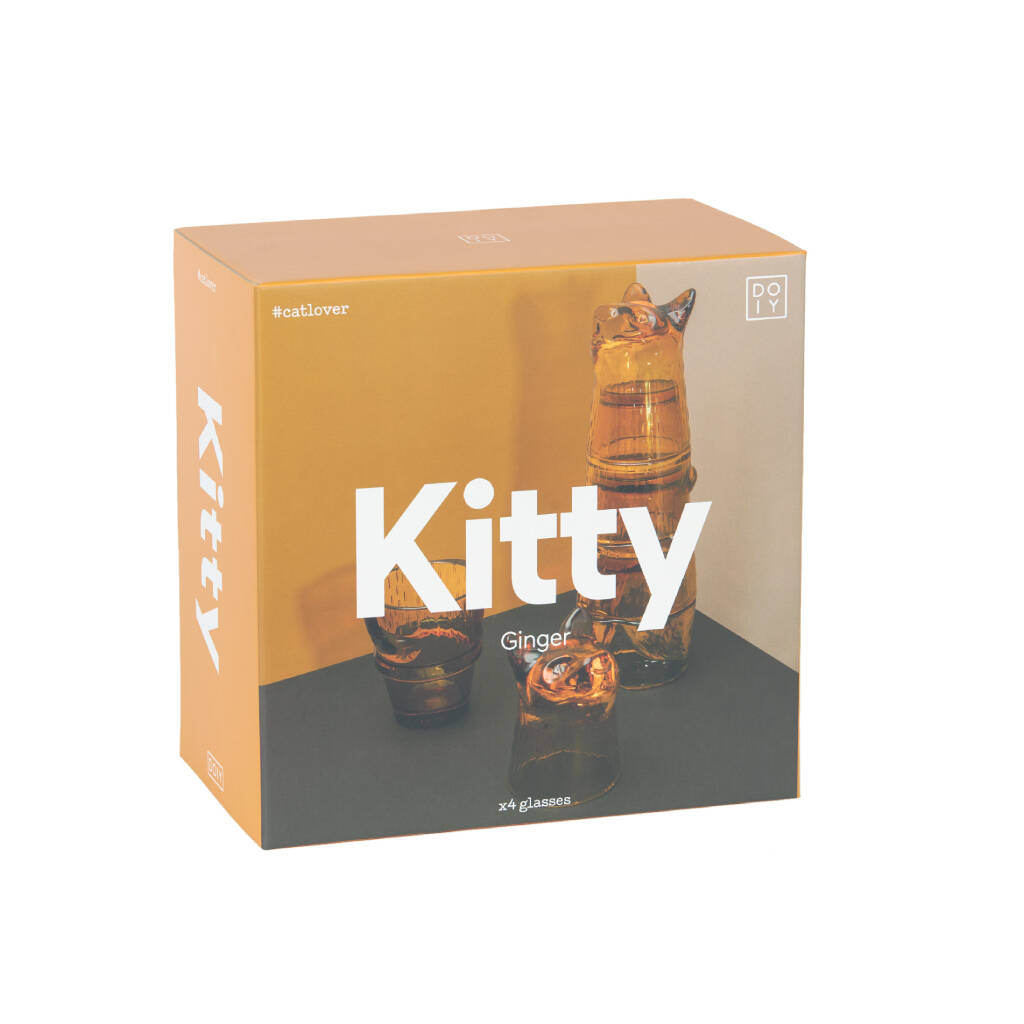 Kitty Stackable Cat Glasses By Posh Totty Designs Interiors