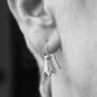 Lily Hook Earrings In Sterling Silver, thumbnail 2 of 4