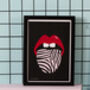 Kiss Me Wild Graphic Lips Art Print, thumbnail 2 of 6