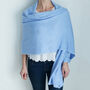 Powder Blue Cashmere Wool Scarf, thumbnail 1 of 4