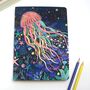Personalised Monogram Jellyfish A5 Journal Notebook, thumbnail 1 of 8