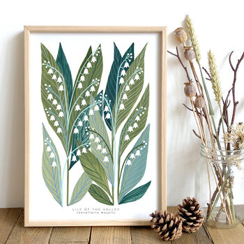 A4 Botanical Giclée Art Print Lily Of The Valley, 4 of 4