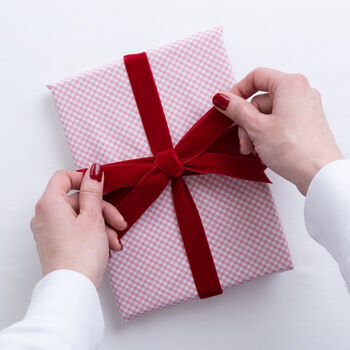 Luxury Reusable Gingham Fabric Gift Wrap, 6 of 7