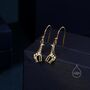 Giraffe Drop Hook Earrings In Sterling Silver, thumbnail 2 of 11