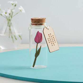 Miniature Flower Keepsake Bottle Teachers Gift, 5 of 12