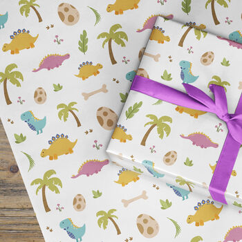 Dinosaurs Wrapping Paper Roll Or Folded, 3 of 3