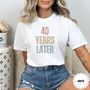 Personalised '40 Years Later' Milestone T Shirt, thumbnail 11 of 12