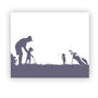 Father Playing Golf With Daughter And Son Art Print, thumbnail 1 of 3