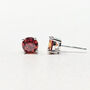 Ruby Moissanite Crystal Sterling Silver Earrings, thumbnail 5 of 5