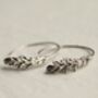 Small Silver Botanical Hoop Earrings, thumbnail 1 of 9