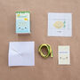 Kawaii Lemon Mini Cross Stitch Kit, thumbnail 3 of 9