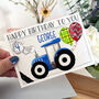 Personalised Blue Tractor Age Birthday Card, thumbnail 6 of 12