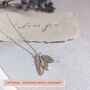 Birth Flower Of The Month Personalised Necklace, thumbnail 2 of 10
